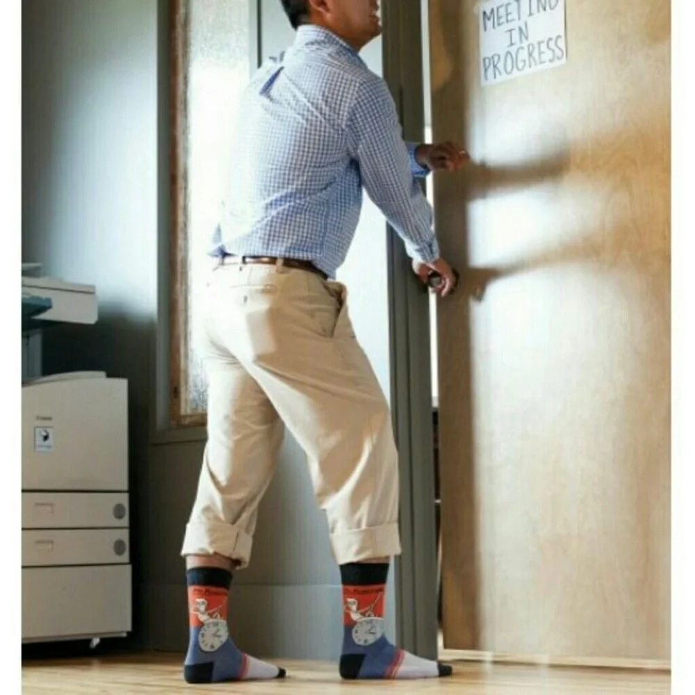 Blue Q‎ Men's Crew Socks, Mr. Punctual (Sz 7-12)
